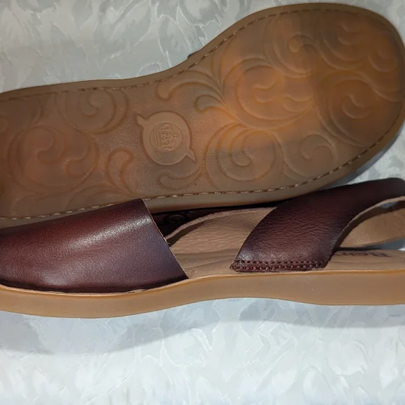 Born Women's Dark Brown Leather Sandals - Picture 3 of 4